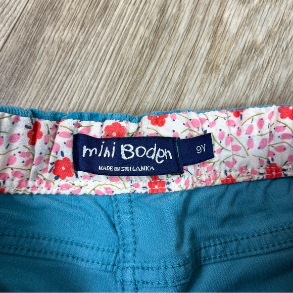 Mini Boden Teal Corduroy Pants heart pockets 9 Years Old - Picture 2 of 7